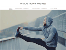 Tablet Screenshot of physicaltherapybarehills.com